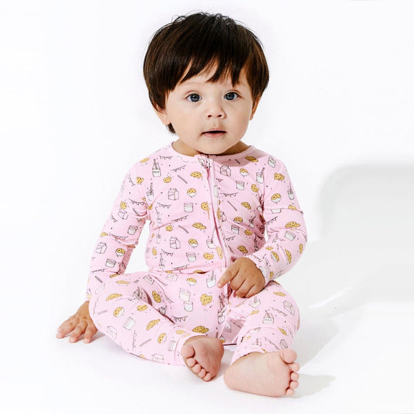 milk-and-cookies-pink-bamboo-convertible-footie-bellabu-bear - Sophia's Style The "All in One-sie"-1